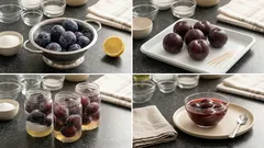 Zavařené švestky celé s peckou: rychlý kompot do sklenic bez odpeckování
