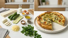 Cuketová spirála z filo těsta s mozzarellou – křupavý slaný koláč do formy