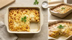 Zapečené brambory se šunkou a dvěma sýry: jednoduchá večeře z trouby