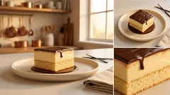 Vanilkové pudinkáče s čokoládovou polevou: řezy, které se krásně krájí