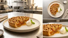 Letní meruňkový koláč s máslovou drobenkou: meruňky krátce zkaramelizujte a máte hotovo