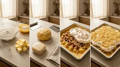 Hraběnčiny řezy s jablky a sněhovou čepicí: jednoduchý domácí recept