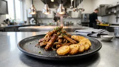 Vepřové nudličky na sójové omáčce s křupavými česnekovými dukátky