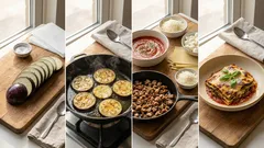 Lasagne bez trouby: s lilkem, klobásou a sýrem hotové na pánvi