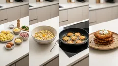 Bramborové placky se šunkou a sýrem: rychlá večeře ze zbylých brambor