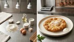 Domácí langoše ze zakysané smetany: měkké uvnitř, křupavé na povrchu