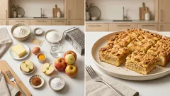 Rychlý jablečný koláč na plech: křehké těsto a křupavá strouhaná vrstva