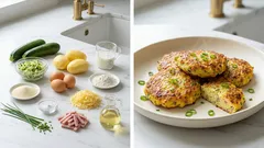 Cuketové koláčky se šunkou a sýrem z trouby – nadýchané a bez smažení