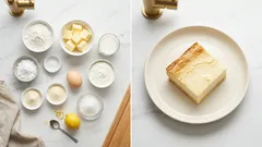 Babiččin smetanový koláč na plech: křehké těsto a pudinkový krém s citronem