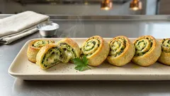 Cuketové roládky se špenátem a sýrem: křupavé z horkovzdušné fritézy