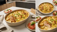 Kuřecí prsa s bramborami z jedné mísy: šťavnaté kuře a krémová zálivka