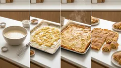 Jablečné roládky se skořicí z plechu: vláčné jako palačinky a hotové bez námahy