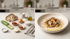 Hlíva na smetaně s cuketou: krémová omáčka z pár surovin, bez mouky