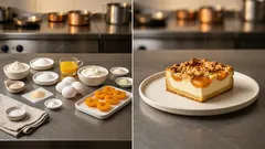 Drobenkový koláč s tvarohem a meruňkami: vláčný moučník na plech