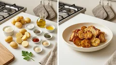 Křupavé brambory s parmazánem z horkovzdušné fritézy: hotové za 20 minut