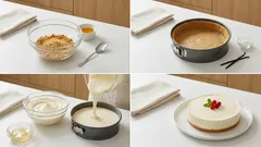 Nepečený třešňový tvarohový dort se sušenkovým korpusem – krémový a jistý