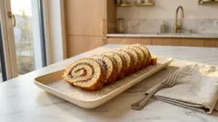 Piškotová roláda s džemem: nadýchaná, rychlá a krásně se neláme