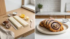 Kakaové šneky z listového těsta: rychlé křupavé pečivo ke kávě