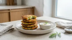 Cuketové placky s koprem a česnekem: rychlá večeře z pánve bez vymačkávání