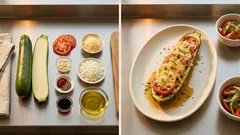 Plněná cuketa z trouby s rajčaty a sýrem: jednoduchá večeře, která nezklame