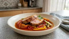 Cikánská vepřová pečeně z kotlet: šťavnaté maso v paprikové omáčce