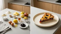 Linecký mřížkový koláč s jablky a rybízovým džemem – křehký a šťavnatý