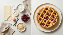 Křupavý listový koláč s tvarohem a višněmi – jednoduchý a přitom slavnostní