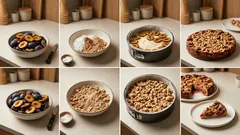 Švestkový koláč s máslovou drobenkou: vláčné těsto a křupavý povrch krok za krokem