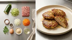 Cuketové placičky s mletým masem: křupavé na povrchu, šťavnaté uvnitř