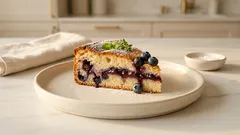 Borůvkový koláč s jogurtem a marmeládou: vláčný, šťavnatý a vždy se povede